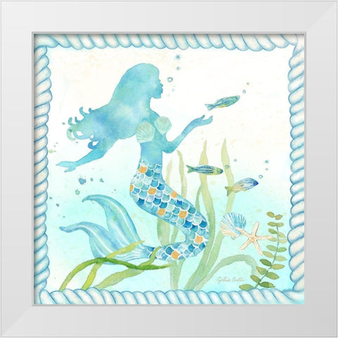 Mermaid Dreams III White Modern Wood Framed Art Print by Coulter, Cynthia