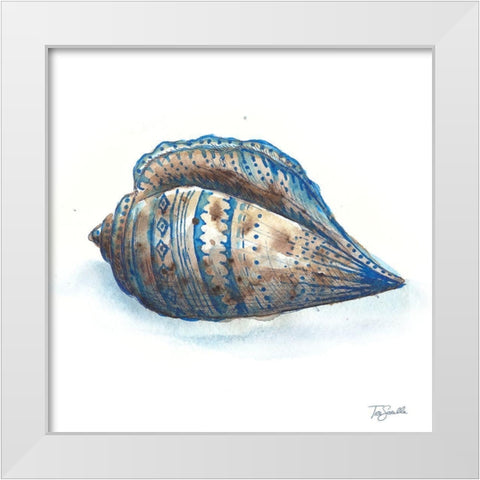 Bohemian Shells II White Modern Wood Framed Art Print by Tre Sorelle Studios