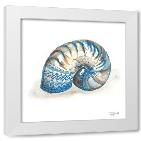 Bohemian Shells IV White Modern Wood Framed Art Print by Tre Sorelle Studios