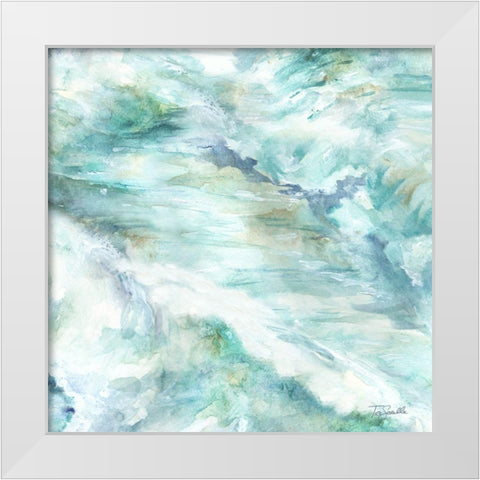 Ocean Waves II White Modern Wood Framed Art Print by Tre Sorelle Studios