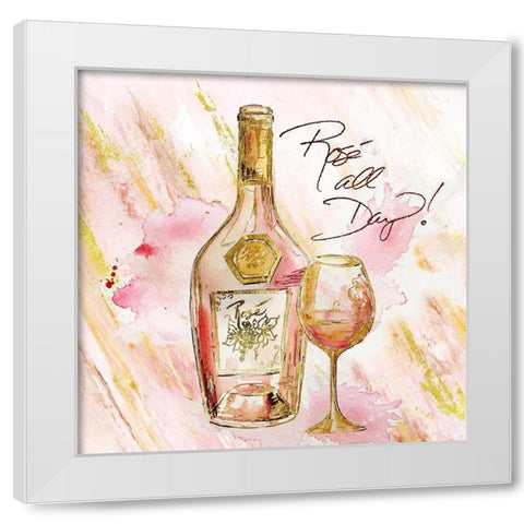 Rose All Day III (Rose All Day) White Modern Wood Framed Art Print by Tre Sorelle Studios