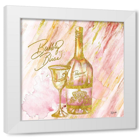 Rose All Day VI (Bubbly Bliss) White Modern Wood Framed Art Print by Tre Sorelle Studios