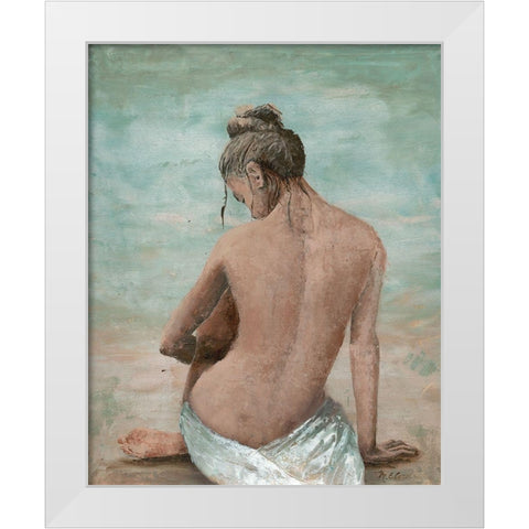 Study of a Woman I (head left) White Modern Wood Framed Art Print by Cusson, Marie Elaine