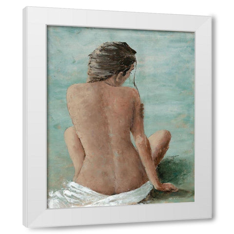 Study of a Woman II (head right) White Modern Wood Framed Art Print by Cusson, Marie Elaine