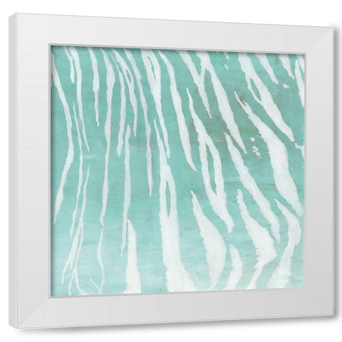 Soft Animal Prints Blue Tiger White Modern Wood Framed Art Print by Cusson, Marie Elaine