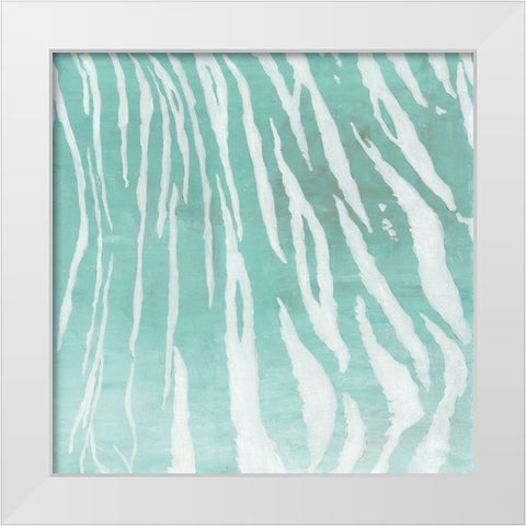 Soft Animal Prints Blue Tiger White Modern Wood Framed Art Print by Cusson, Marie Elaine