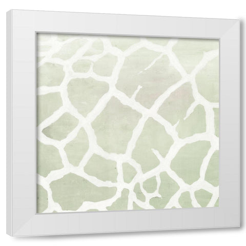 Soft Animal Prints Gray Giraffe White Modern Wood Framed Art Print by Cusson, Marie Elaine