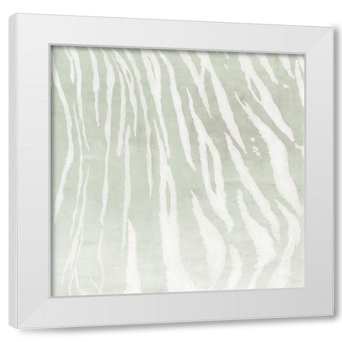 Soft Animal Prints Gray Tiger White Modern Wood Framed Art Print by Cusson, Marie Elaine