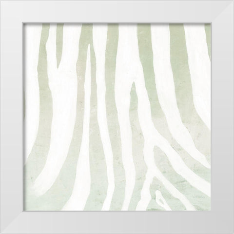 Soft Animal Prints Gray Zebra White Modern Wood Framed Art Print by Cusson, Marie Elaine