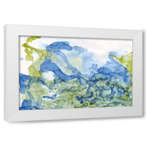 Ocean Influence Blue/Green White Modern Wood Framed Art Print by Reed, Tara