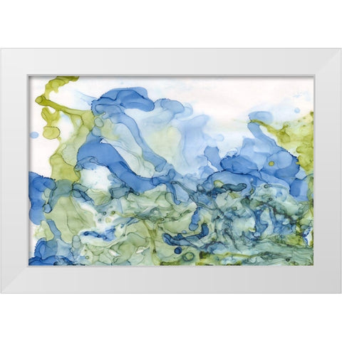 Ocean Influence Blue/Green White Modern Wood Framed Art Print by Reed, Tara