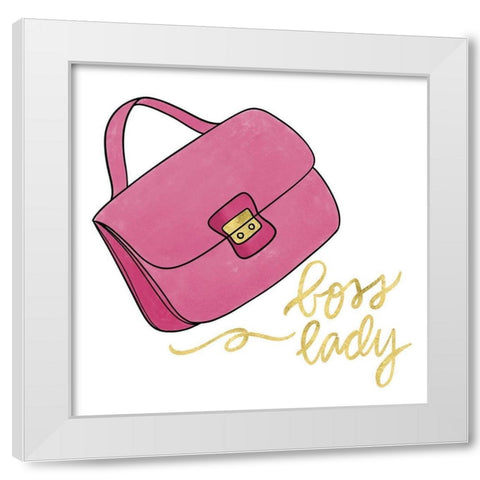 Goal Digger I Boss White Modern Wood Framed Art Print by Noonday Design