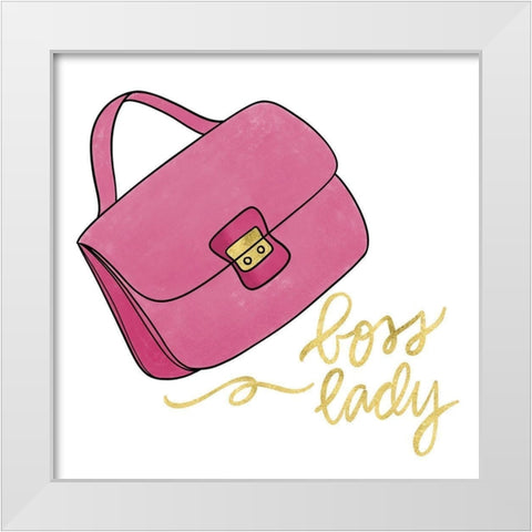 Goal Digger I Boss White Modern Wood Framed Art Print by Noonday Design