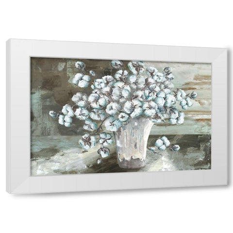 Farmhouse Cotton Bolls Still life White Modern Wood Framed Art Print by Tre Sorelle Studios