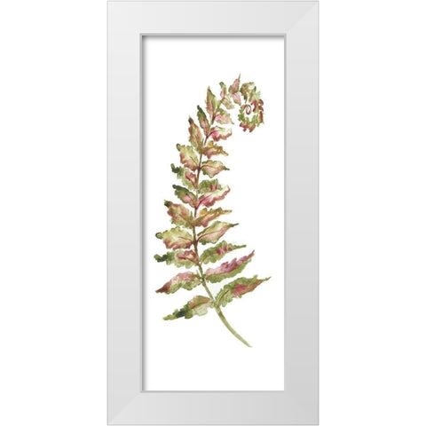 Botanical Fern Single II White Modern Wood Framed Art Print by Tre Sorelle Studios