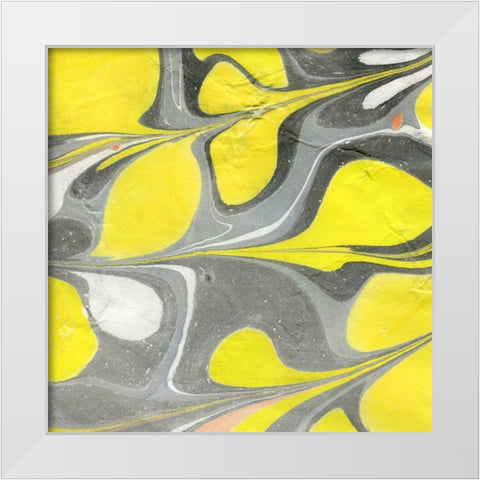 Yellow and Gray Marble I White Modern Wood Framed Art Print by Green, Nancy
