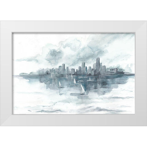 City Views  White Modern Wood Framed Art Print by Tre Sorelle Studios