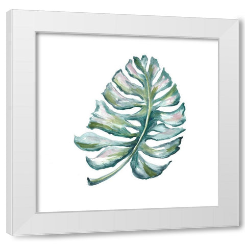 Island Leaf I White Modern Wood Framed Art Print by Tre Sorelle Studios