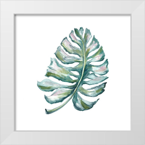 Island Leaf I White Modern Wood Framed Art Print by Tre Sorelle Studios