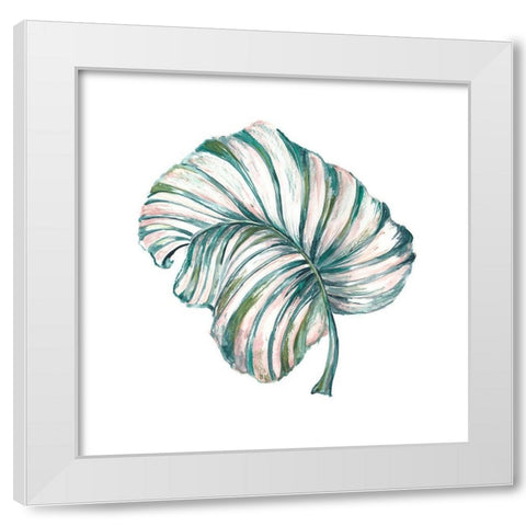 Island Leaf III White Modern Wood Framed Art Print by Tre Sorelle Studios