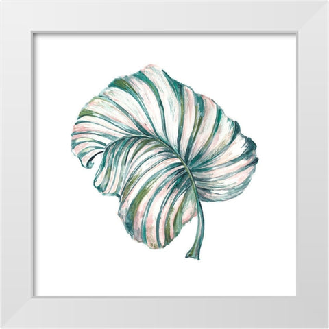 Island Leaf III White Modern Wood Framed Art Print by Tre Sorelle Studios