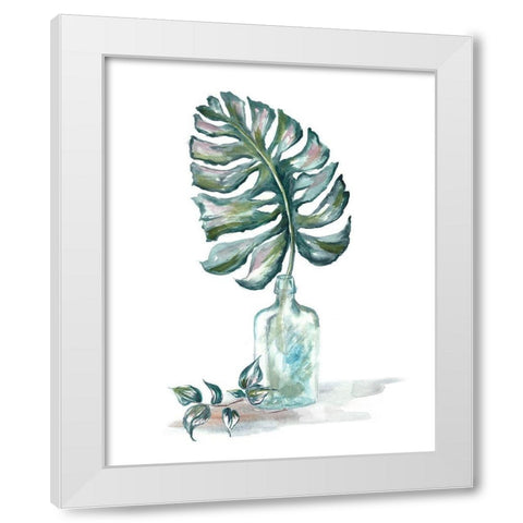 Island Tropics Frond in Bottle II White Modern Wood Framed Art Print by Tre Sorelle Studios