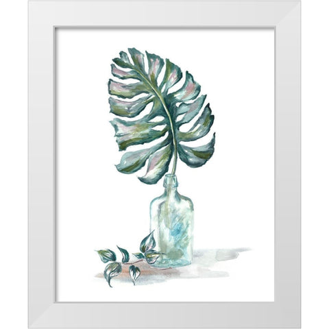 Island Tropics Frond in Bottle II White Modern Wood Framed Art Print by Tre Sorelle Studios