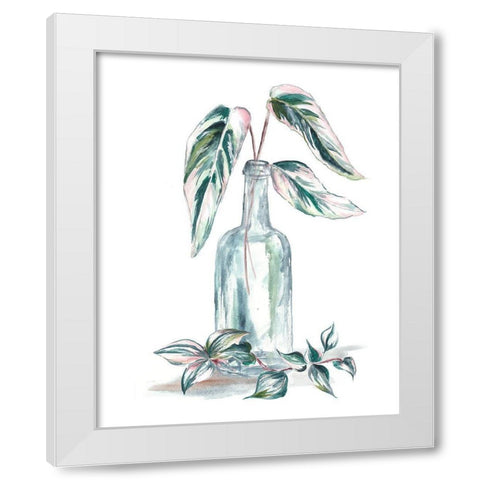 Island Tropics Frond in Bottle III White Modern Wood Framed Art Print by Tre Sorelle Studios