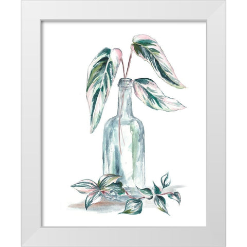 Island Tropics Frond in Bottle III White Modern Wood Framed Art Print by Tre Sorelle Studios