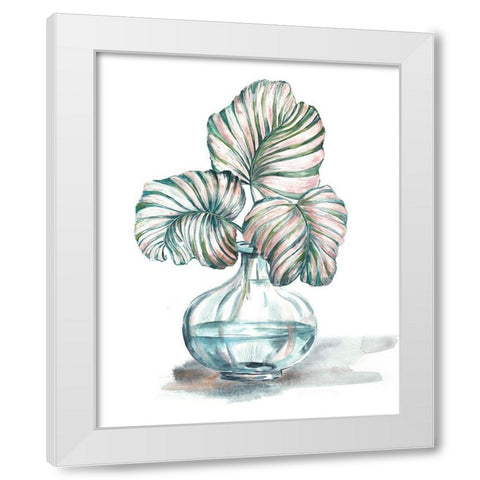 Island Tropics Frond in Bottle IV White Modern Wood Framed Art Print by Tre Sorelle Studios