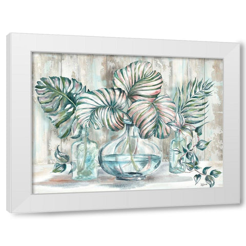 Island Tropics Still Life White Modern Wood Framed Art Print by Tre Sorelle Studios