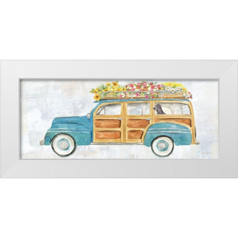 Vintage Station Wagon Panel White Modern Wood Framed Art Print by Coulter, Cynthia