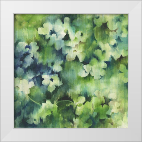 Lush Meadow White Modern Wood Framed Art Print by Wicks, Jane