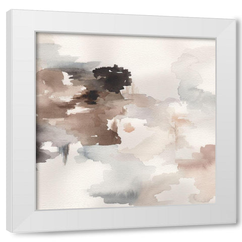 Smokescreen White Modern Wood Framed Art Print by Wicks, Jane