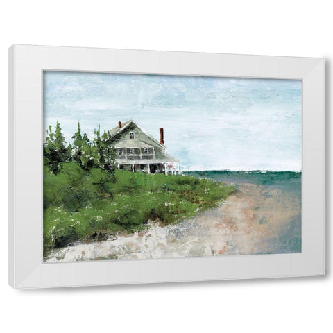 Beach Cottage Life White Modern Wood Framed Art Print by Cusson, Marie-Elaine