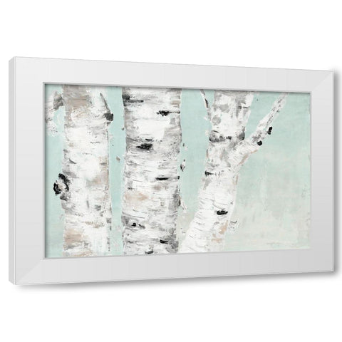 Birch Tree Close Up White Modern Wood Framed Art Print by Cusson, Marie-Elaine