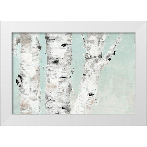 Birch Tree Close Up White Modern Wood Framed Art Print by Cusson, Marie-Elaine