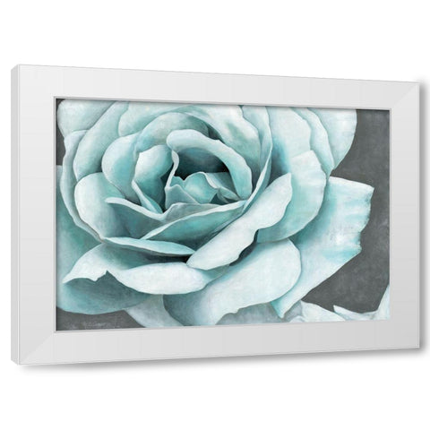 Rose Bloom White Modern Wood Framed Art Print by Cusson, Marie-Elaine