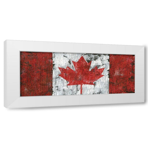Canada Maple Leaf Landscape White Modern Wood Framed Art Print by Cusson, Marie-Elaine