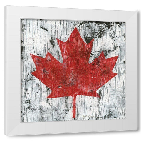 Canada Maple Leaf I White Modern Wood Framed Art Print by Cusson, Marie-Elaine
