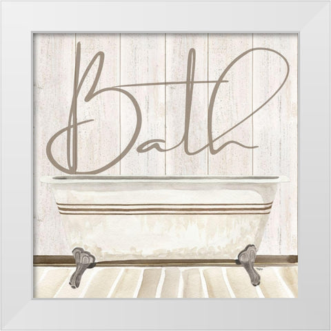 Rustic Bath II Bath White Modern Wood Framed Art Print by Reed, Tara