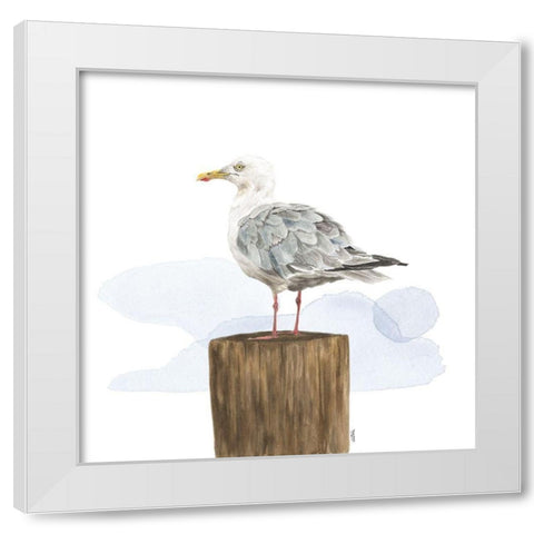 Birds of the Coast on White IV White Modern Wood Framed Art Print by Reed, Tara