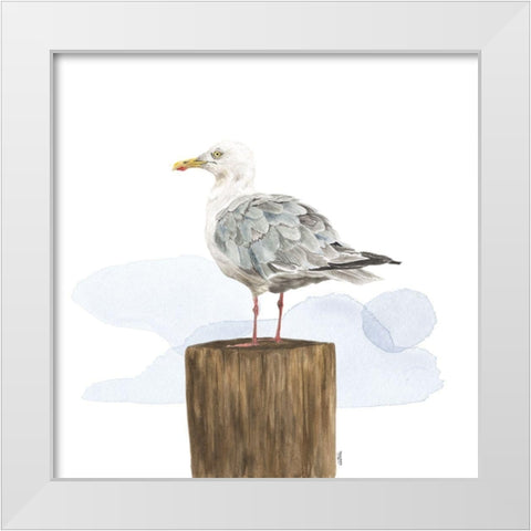 Birds of the Coast on White IV White Modern Wood Framed Art Print by Reed, Tara