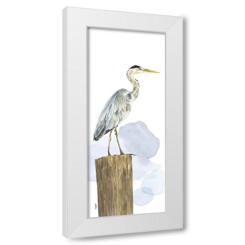 Birds of the Coast Panel I White Modern Wood Framed Art Print by Reed, Tara