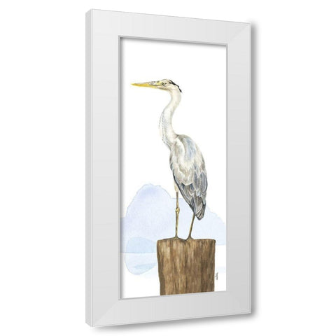 Birds of the Coast Panel II White Modern Wood Framed Art Print by Reed, Tara