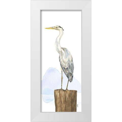 Birds of the Coast Panel II White Modern Wood Framed Art Print by Reed, Tara