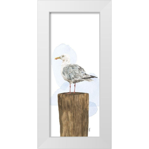 Birds of the Coast Panel IV White Modern Wood Framed Art Print by Reed, Tara