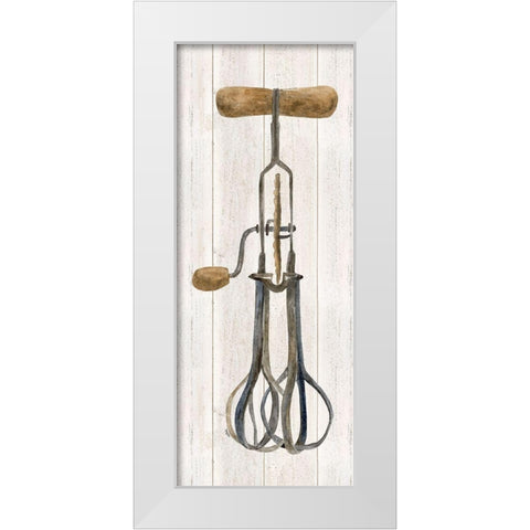 Vintage Kitchen Egg Beater White Modern Wood Framed Art Print by Reed, Tara