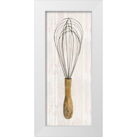 Vintage Kitchen Whisk White Modern Wood Framed Art Print by Reed, Tara