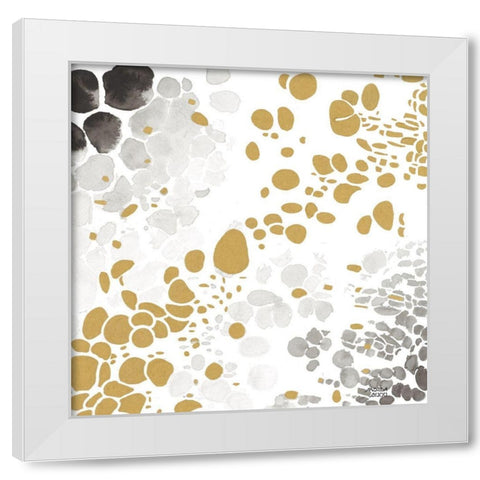 Speckled Trio I White Modern Wood Framed Art Print by Bijou, Andrea
